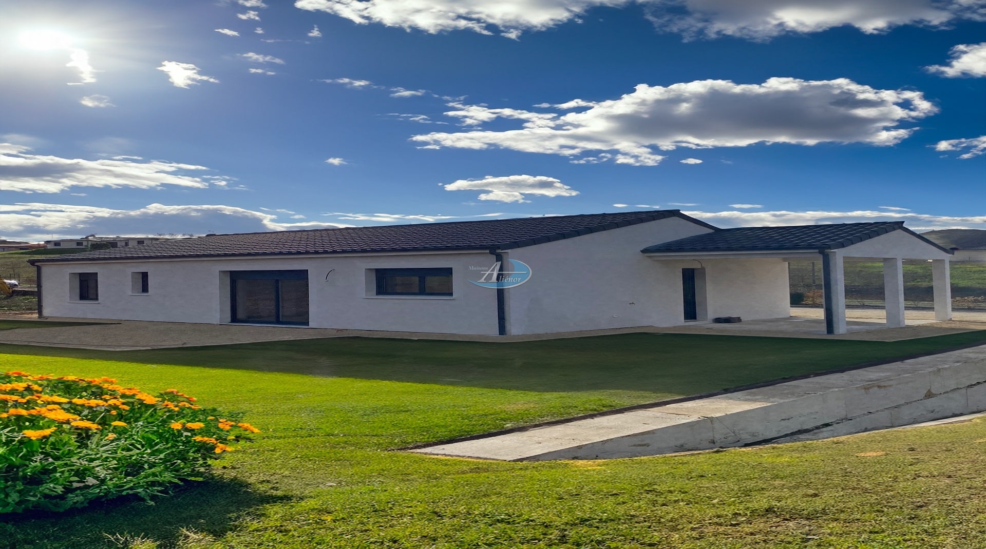 Terrain de 1 200 m² à Trélissac pour construire une maison de 100 m² aux normes RE 2020, avec un grand séjour lumineux, cuisine ouverte et belles chambres, dans un cadre calme et bien orienté.